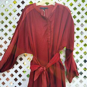 Burning Torch dress, Nomad Dolman style, size L, shimmery  rust color
